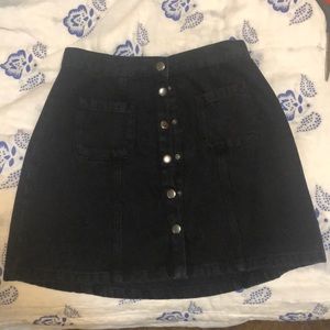 Urban Outfitters black denim mini skirt